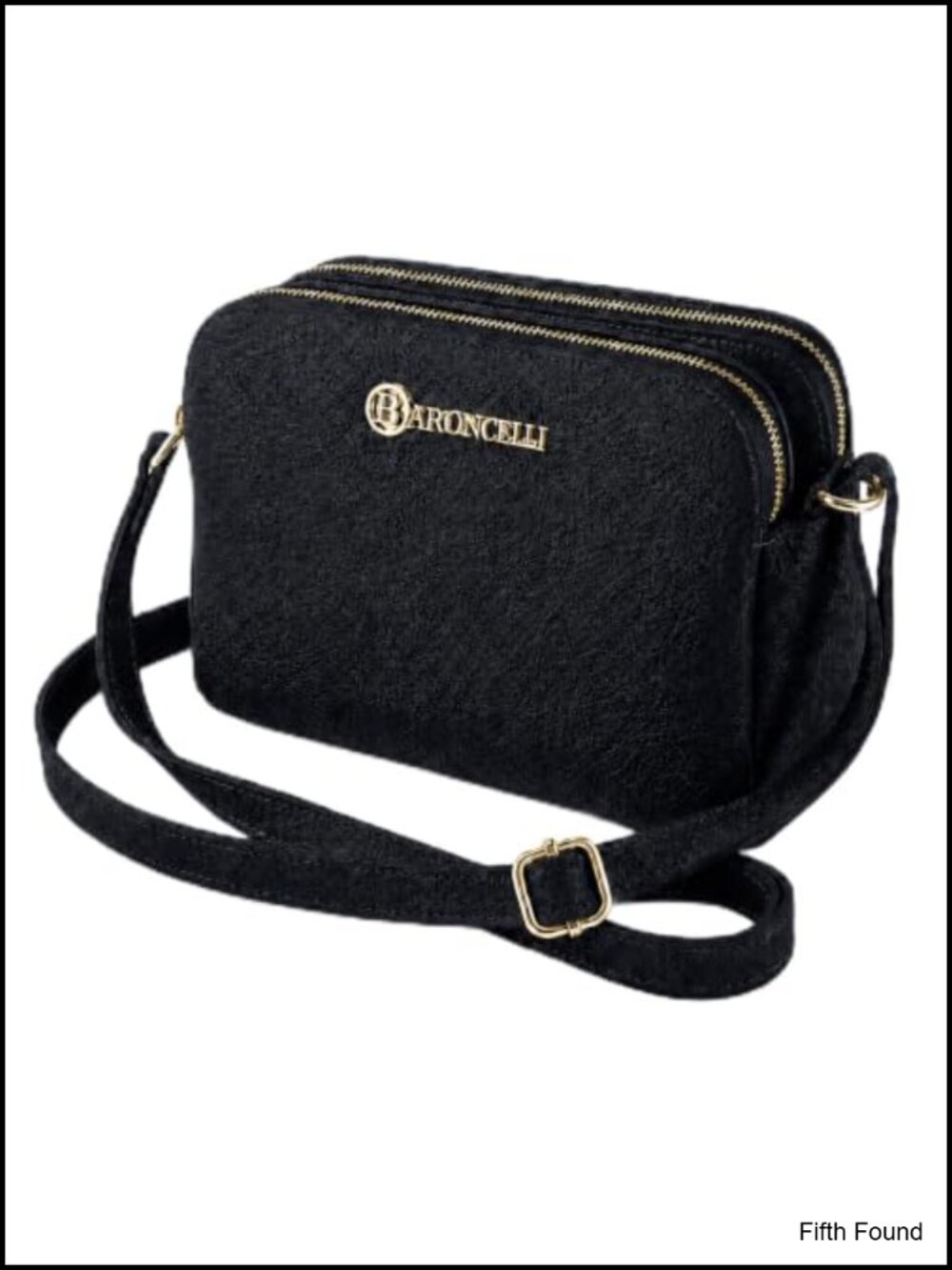 Italian Pebbled Leather Crossbody, 3 Compartments, Adjustable Strap